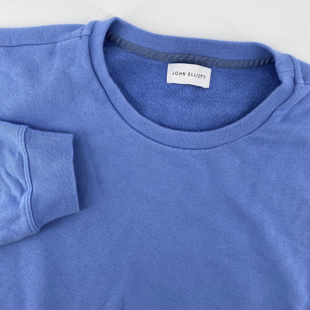 John Elliott Classic Crewneck Sweatshirt Periwinkle Blue Mens 3XL Size 6